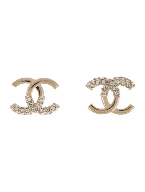 chanel strass cc earrings|Chanel earrings for women.